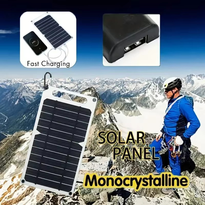 Soecopo 35 W faltbares Solar-Ladegerät mit Dual-USB und Smart Charge Tech in Schwarz für Camping, Wohnmobil und Outdoor-Reisen - Bild 2