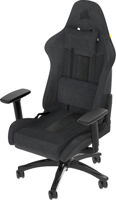 Corsair TC100 Relaxed Gaming-Stuhl mit Stoffbezug in Schwarz/Grau - Bild 1