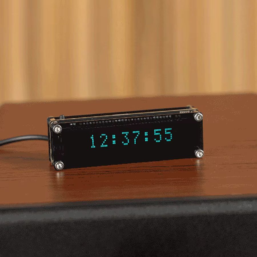 LOTHYE VFD Uhr mit Vakuum-Fluoreszenz-Display, WIFI-Anbindung, Echtzeit-Anzeige und automatischer Kalibrierung - Bild 3