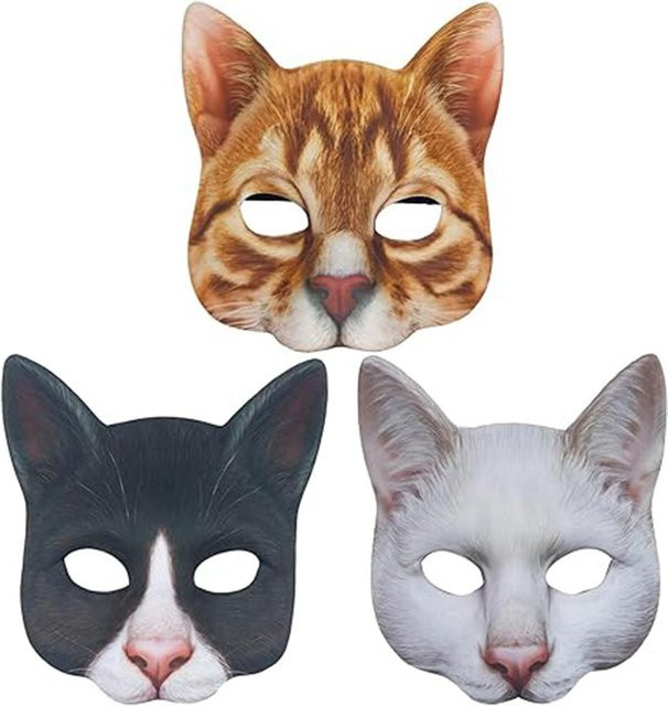 PHYUN-autoparts Katzenmasken, 3-teiliges Set, Bunt / Mehrfarbig - Bild 1