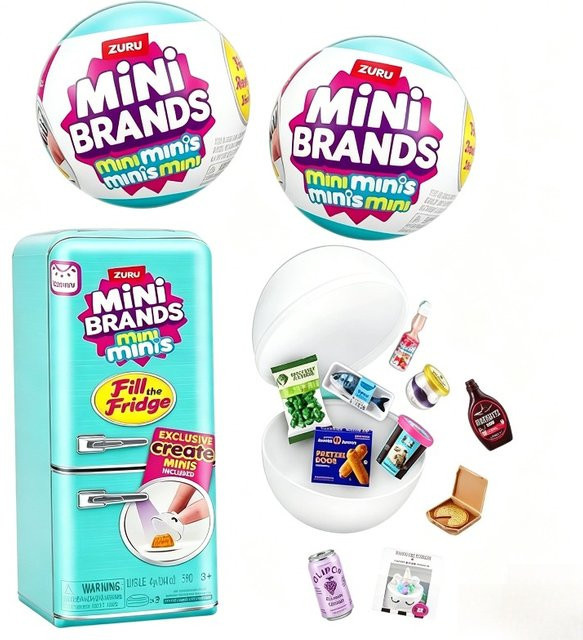 ZURU Mini-Kühlschrank-Set Mystery Box als Überraschungs-Blindbox und Puppenhaus-Zubehör in Multicolor - Bild 1