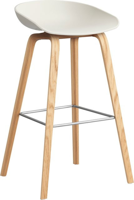 HAY About A Stool AAS 32 Hocker in Beige mit Eichenholz oder Walnussholz und Polypropylen - Bild 1