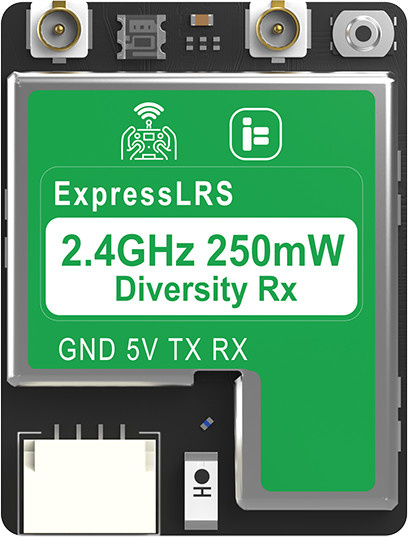 Iflight ExpressLRS Diversity Empfänger ELRS 900MHz 500mW und 2,4GHz 250mW in Grün für FPV - Bild 1