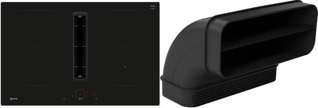 Neff V58NHQGA7 Autark-Induktionsfeld mit Dunstabzug, Set aus V58NHQ4L0 und Z861SB2, rahmenlos, Schwarz, Smart Home Integration mit App-Steuerung und WiFi - Bild 1