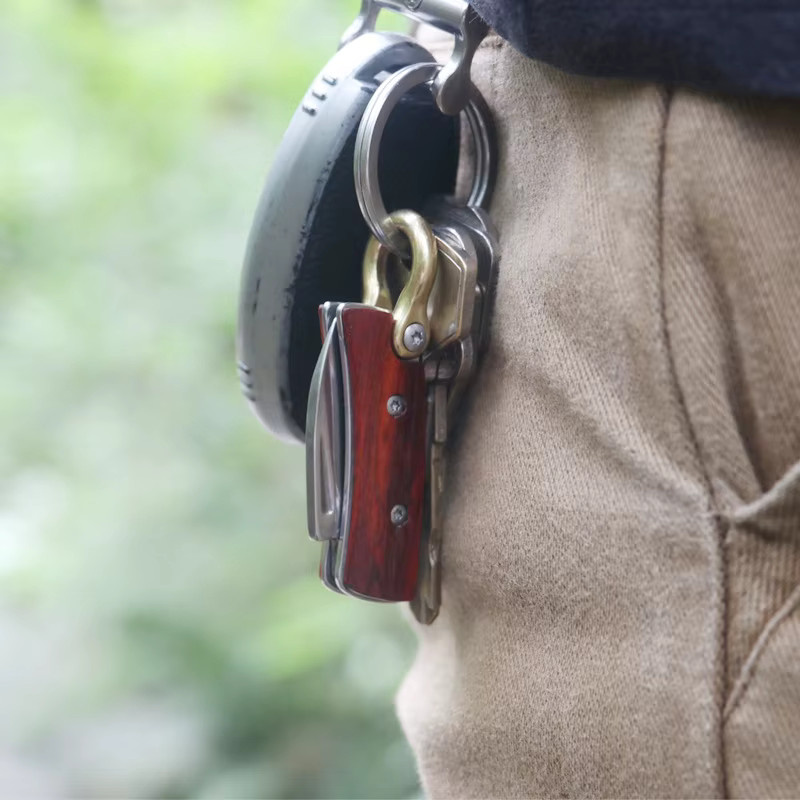 Mwyhmut Tragbares Mini-Klappmesser mit Schlüsselanhänger für Camping und Outdoor - Bild 4