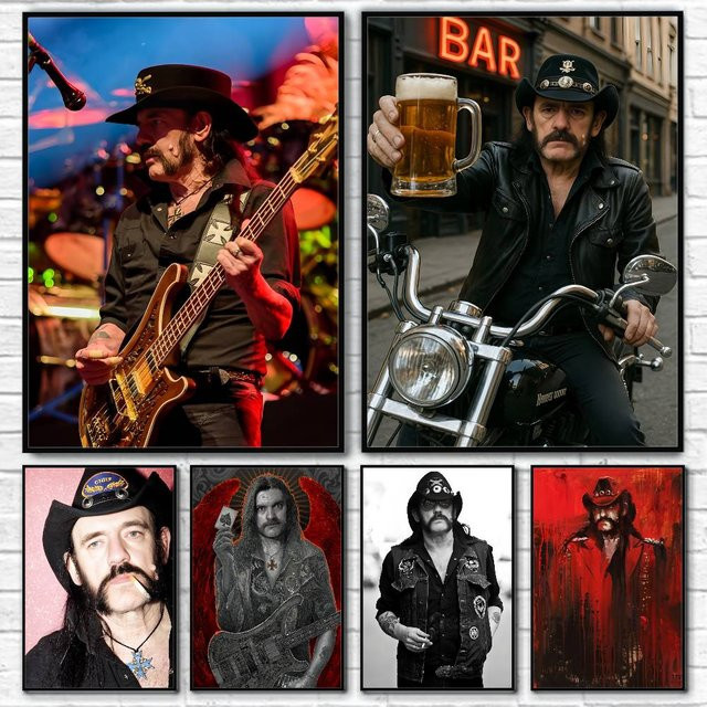 Singer L-lemmy Kilmister Wandkunst selbstklebender Poster für deine Heimdekoration - Bild 1