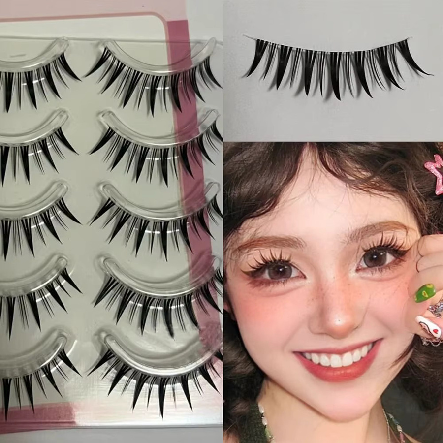 Falsche Wimpern Manga Anime, 5 Paare, Damen - Bild 2