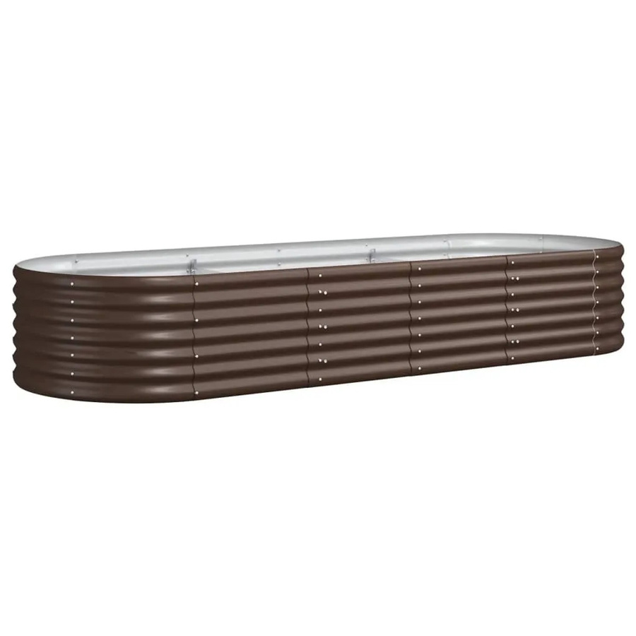vidaXL Hochbeet aus verzinktem Stahl in Braun, B/T/H: 224 x 80 x 36 cm - Bild 2