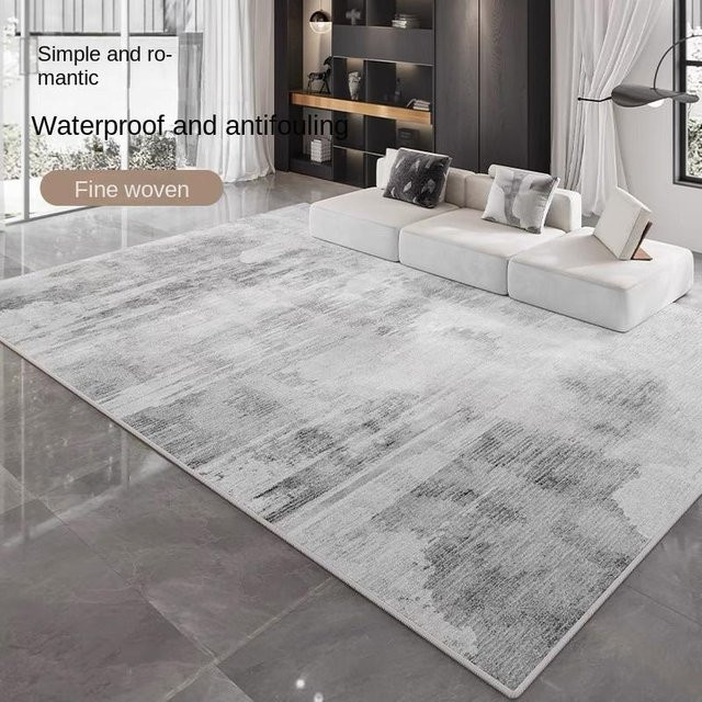 Lodestar Kristallsamtteppich in Grau mit geometrischem Design, B/L: 80 x 160 cm - Bild 1