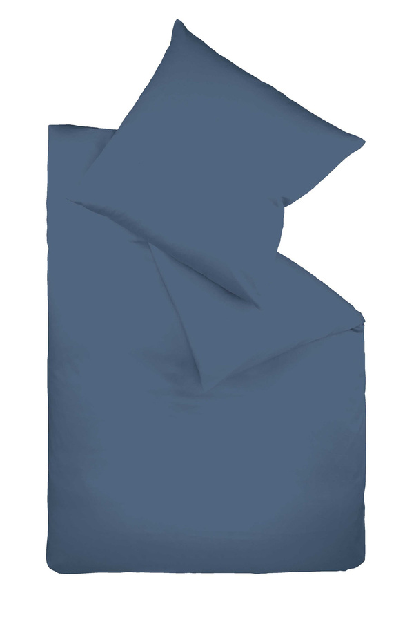 Fleuresse Bettwäsche aus Mako-Satin in Blau mit Reißverschluss, B/H: 200 x 200 cm - Bild 1