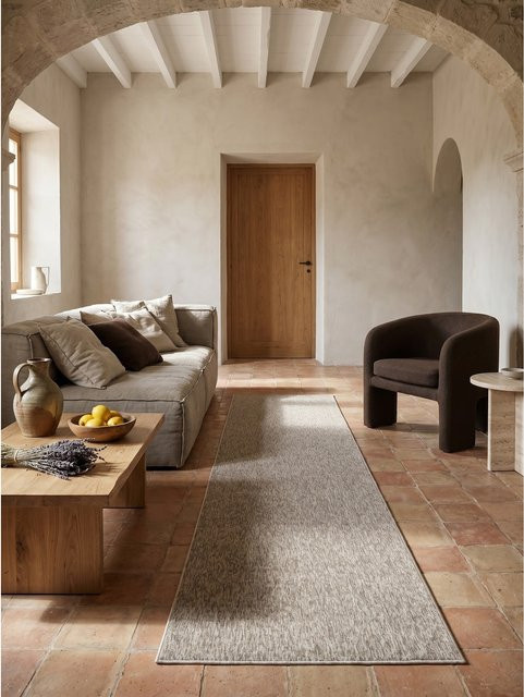 Kurzflorteppich Kadima Design, beige, B/T: 80 x 250 cm - Bild 1