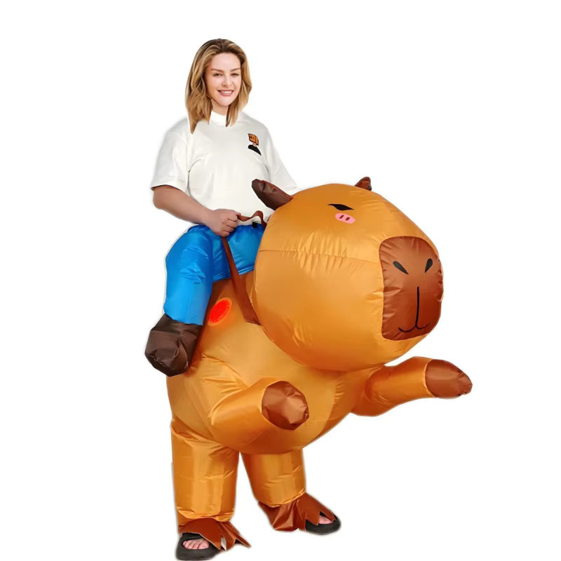 Hangchen Family Aufblasbares Capybara-Kostüm, Dekoration, Reittier-Kostüm, Cosplay-Party - Bild 1