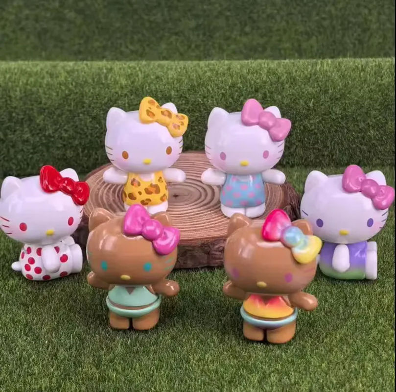 Sanrio Kt Cat Daily Life Serie Blind Box Mehrfarbige Mini-Actionfiguren aus Kunststoff als Dekoration für Kinder - Bild 4