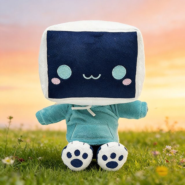 Minbitt Sitzende Plüschpuppe, Plüsch / Textil, 23cm - Bild 1