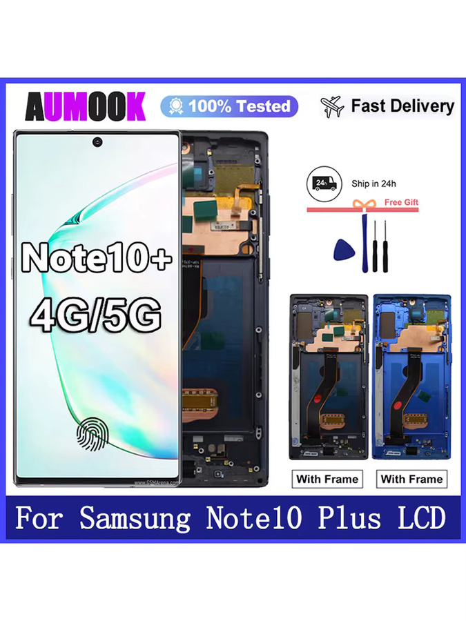 Samsung AMOLED Display mit Touchscreen für Note 10 Plus N975F in Schwarz mit S Pen und Fingerabdruck-Unterstützung - Bild 5