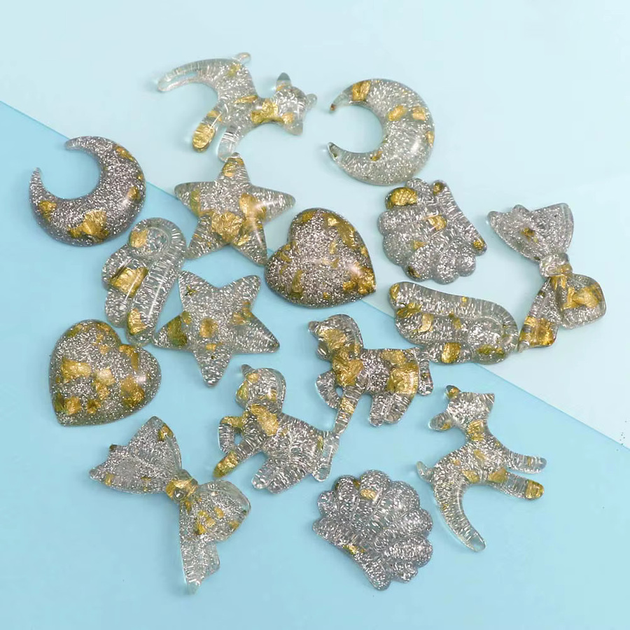 Ywbeads Anhänger, Harz, Mond, 16 Stück - Bild 1