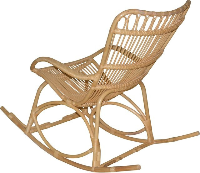 Schaukelstuhl Chris von Möbel direkt online in Beige aus Rattan mit Armlehnen, B/T/H: 54,0 x 96,0 x 122,0 cm - Bild 1