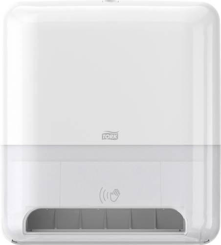 Tork Matic Handtuchspender 551100 aus Kunststoff in Weiß mit einstellbarer Handtuchlänge und Füllstandanzeige B: 36,8 cm, H: 33,1 cm, T: 20,6 cm - Bild 1