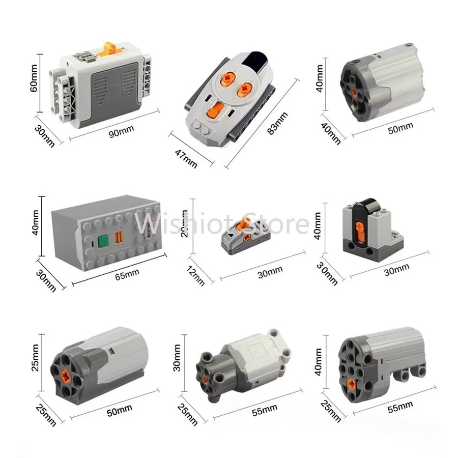 wishiot Kraftfunktionen Upgrade des Motors Technische Teile MOC Multi Tool Servo-Zugmotor 8293 8883 Bausteine Empfänger-Steuerungsset, Erweiterung, Kunststoff - Bild 1