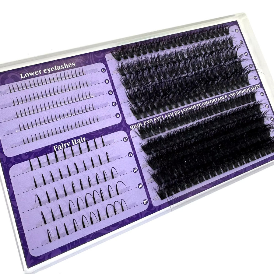 Manga Cluster Wimpernverlängerungen, 20 Paare, Black, Unisex - Bild 2