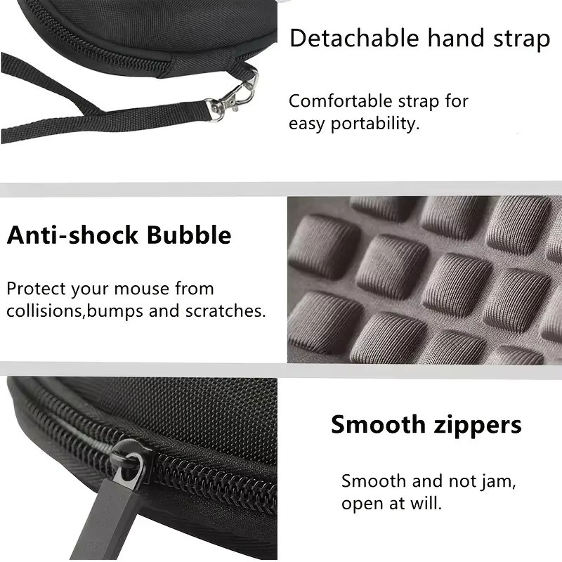 Logitech MX Master 2S/3/3S Schutzhülle Hard Case Reiseetui in Schwarz - Bild 2