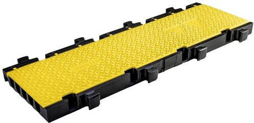 Adam Hall DEFENDER Kabelbrücke-Mittelteil 869300 aus Polyurethan in Schwarz/Gelb mit 5 Kanälen und einer Länge von 1000 mm - Bild 1