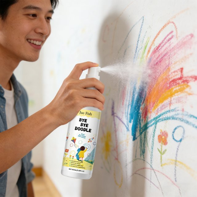 Jue-Fish Doodle-Entferner Spray zur Reinigung von Graffiti und Buntstiftflecken an Wänden - Bild 1