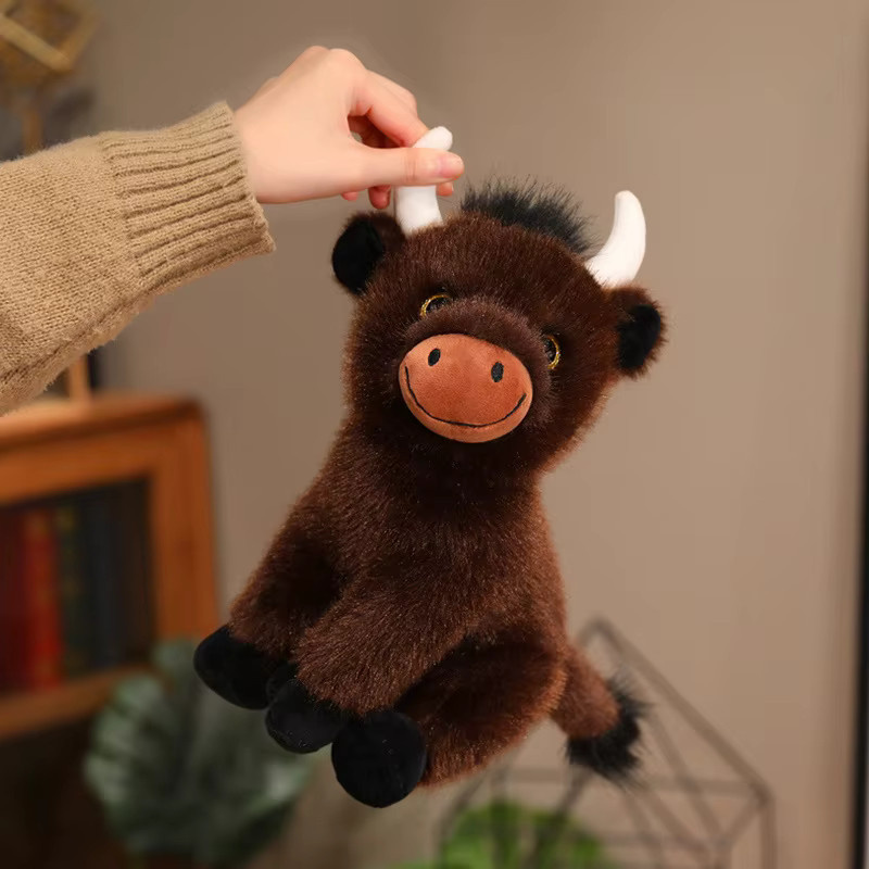 Highland Rinder Plüsch Spielzeug, Stofftier, 27 cm, Braun - Bild 3