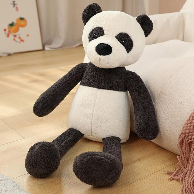 Schwarz-weißer Panda Frosch Puppe Plüschtier, 40cm - Bild 1