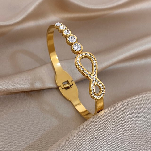 Slavena Armbänder, geometrisch, Strass, Edelstahl, Damen - Bild 1