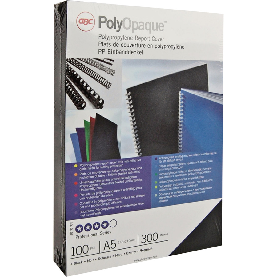 GBC PolyOpaque Deckblattfolie für Bindemappen, Blau, 100 Stück - Bild 1