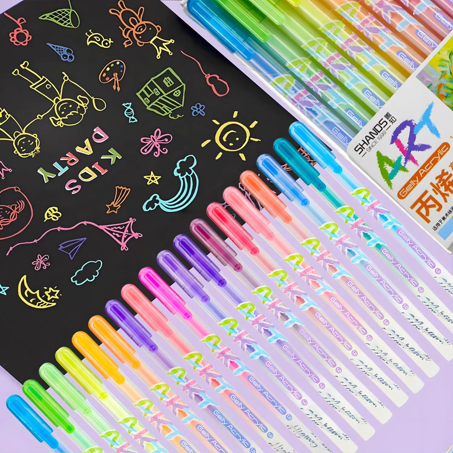 Kolorowys Pastell-Gelstifte mit Acrylfarbe in Multicolour für DIY-Bastelarbeiten auf Holz, Leinwand, Stein und Glas - Bild 3