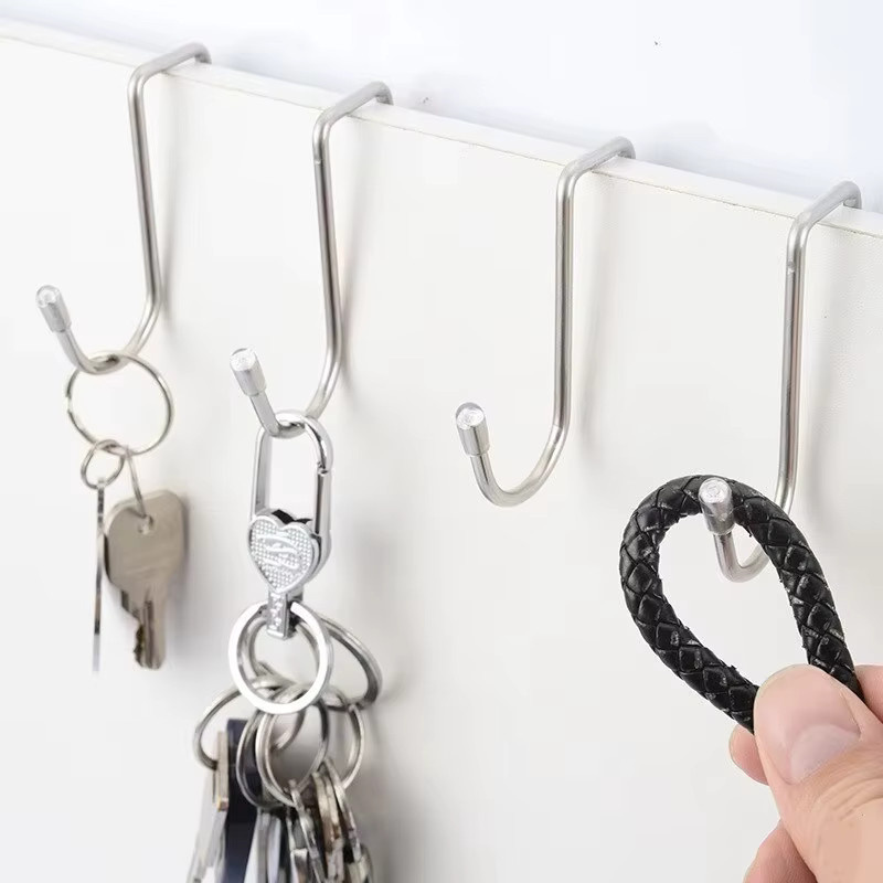 ZHUANGHUAN Doppel-Haken aus 304 Edelstahl in Silber für Küche, Badezimmer und Schrank - Bild 3