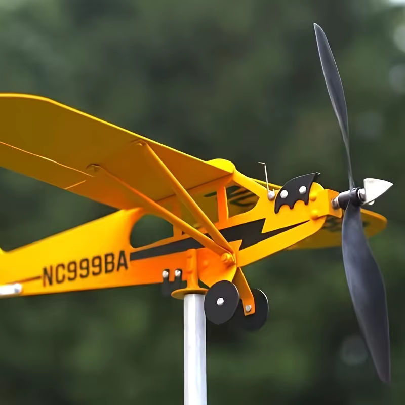 Kreative 3D Wetterfahne Windrichtung mit Kompass als Metall Windmühle für deine Outdoor Garten Dekoration - Bild 4