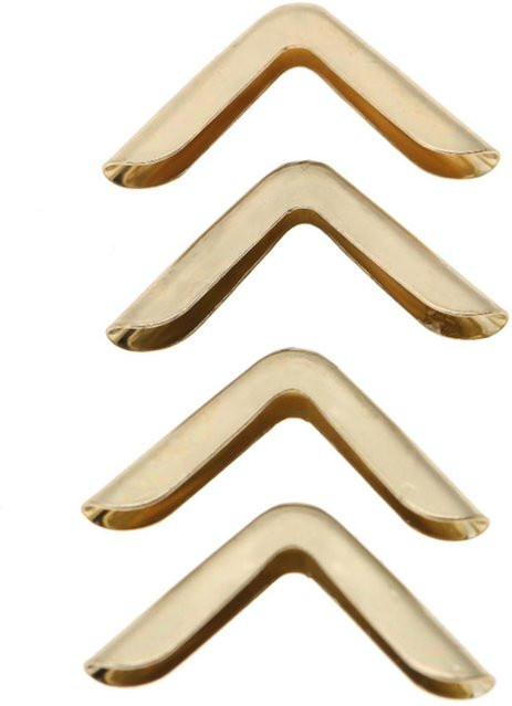 50 Stück Fishine Bucheckenschoner für Scrapbooking und Vintage Fotoalben in Beige und Gold aus Metall - Bild 1
