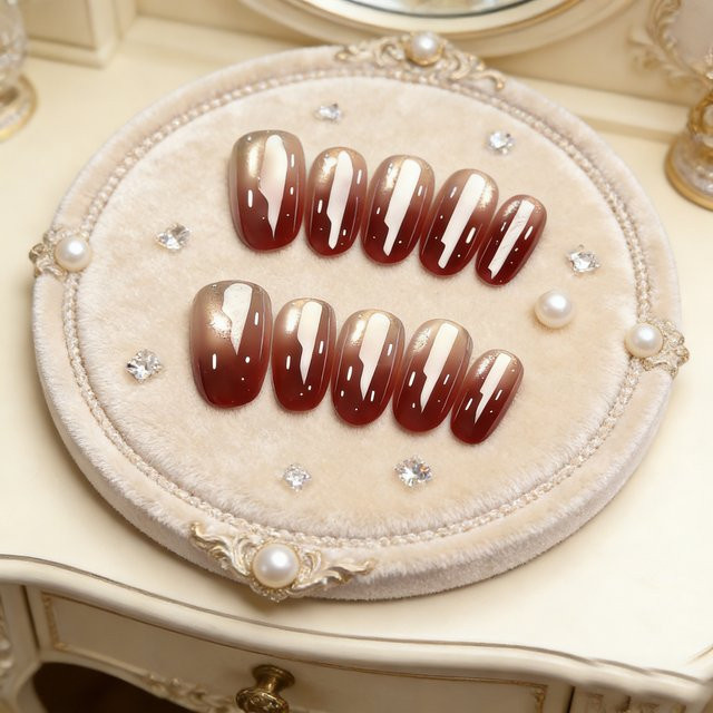 Stylebon Aufdrücknägel, Rote Granatapfel, Glänzend, Damen - Bild 1
