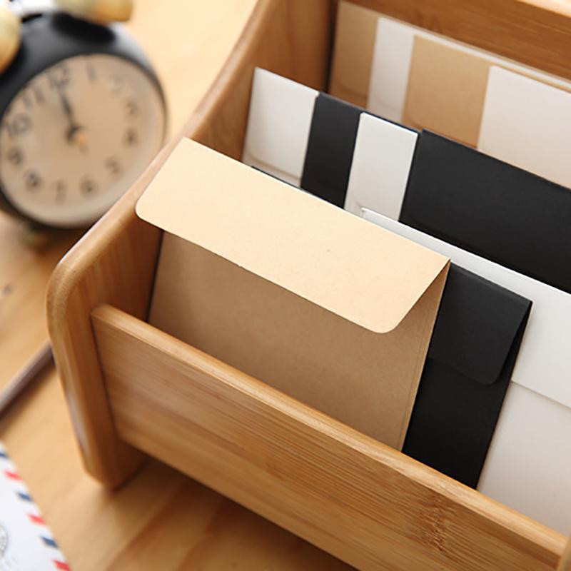 100 Stück Vintage Mini Umschläge aus Kraftpapier in Schwarz für Einladungen und literarische Zwecke - Bild 4