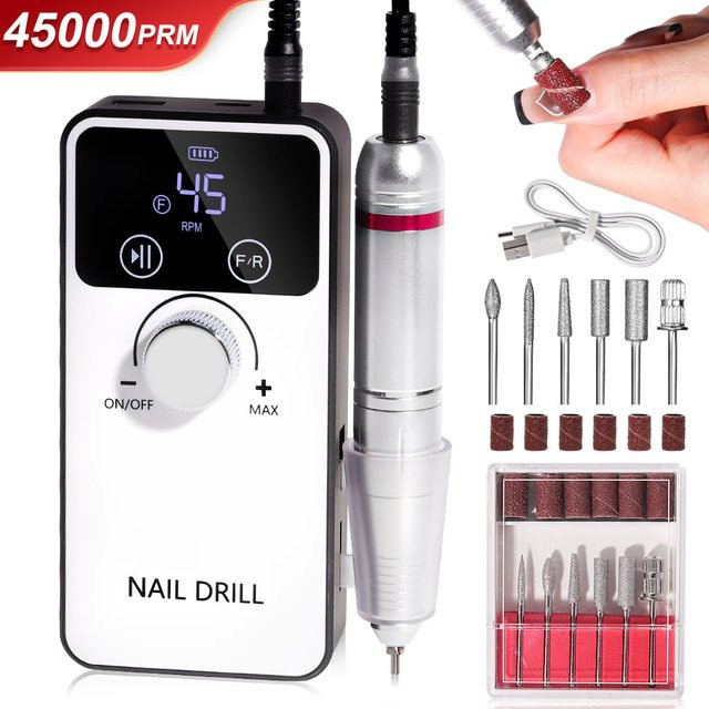 MOSKANY Elektrischer Nagelbohrer, Weiß, Unisex - Bild 1