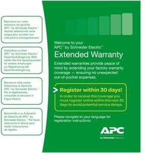 Schneider Electric APC Extended Warranty Service Pack Serviceerweiterung für 3 Jahre mit Bring-In und Reaktionszeit am nächsten Arbeitstag (WBEXTWAR3YR-SP-01A) - Bild 1