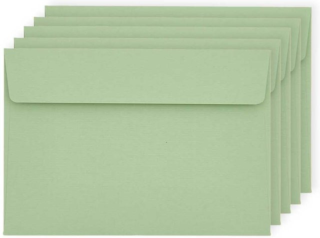 Rico Design Paper Poetry Luxury Umschläge C6 in Lindgrün - Bild 1