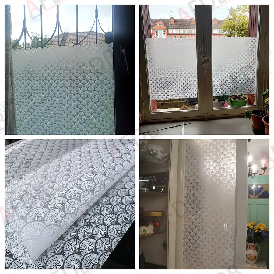 BUNPIG Sichtschutzfolie für Fenster in Weiß, mattierte und undurchsichtige Buntglasfolie als sonnenblockierender Vinyl-Fensteraufkleber für Home Office und Türen - Bild 2