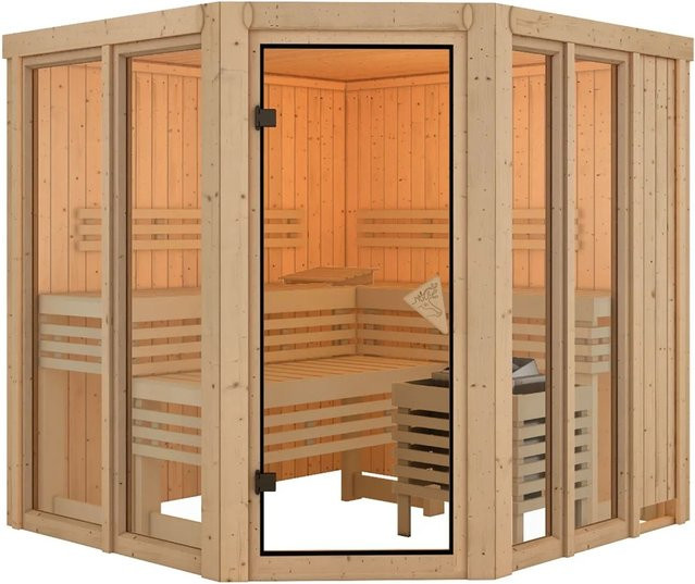 Karibu Sauna Airini Naturbelassen Braun - Bild 1