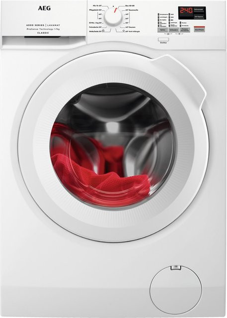 AEG Lavamat L6FBC41470 Waschmaschine Serie 6000, Frontlader, weiß, 7 kg, 1400 U/min, Aquastop - Bild 1