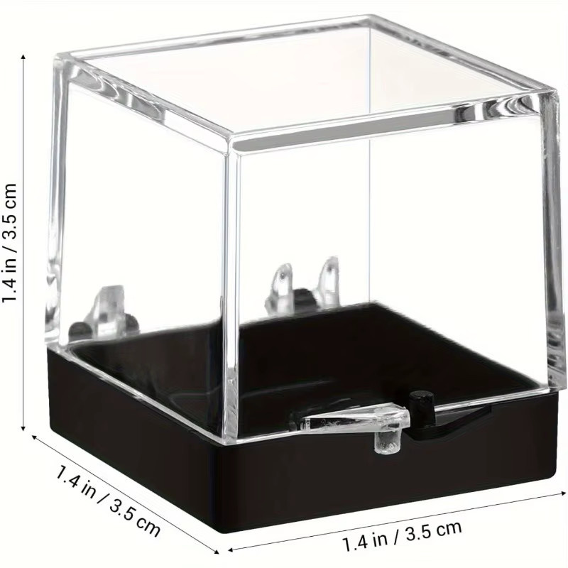 20 Stück PGY Acryl-Mineralproben-Displayboxen aus Kunststoff, transparente Vitrinen mit Deckel für Edelsteine, Münzen und Diamanten - Bild 5