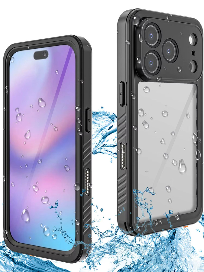 Shellbox wasserdichte Handyhülle mit IP68-Zertifizierung für iPhone 17 Pro Max, 17 AIR, 16, 15, 14, 13 in Schwarz - Bild 7