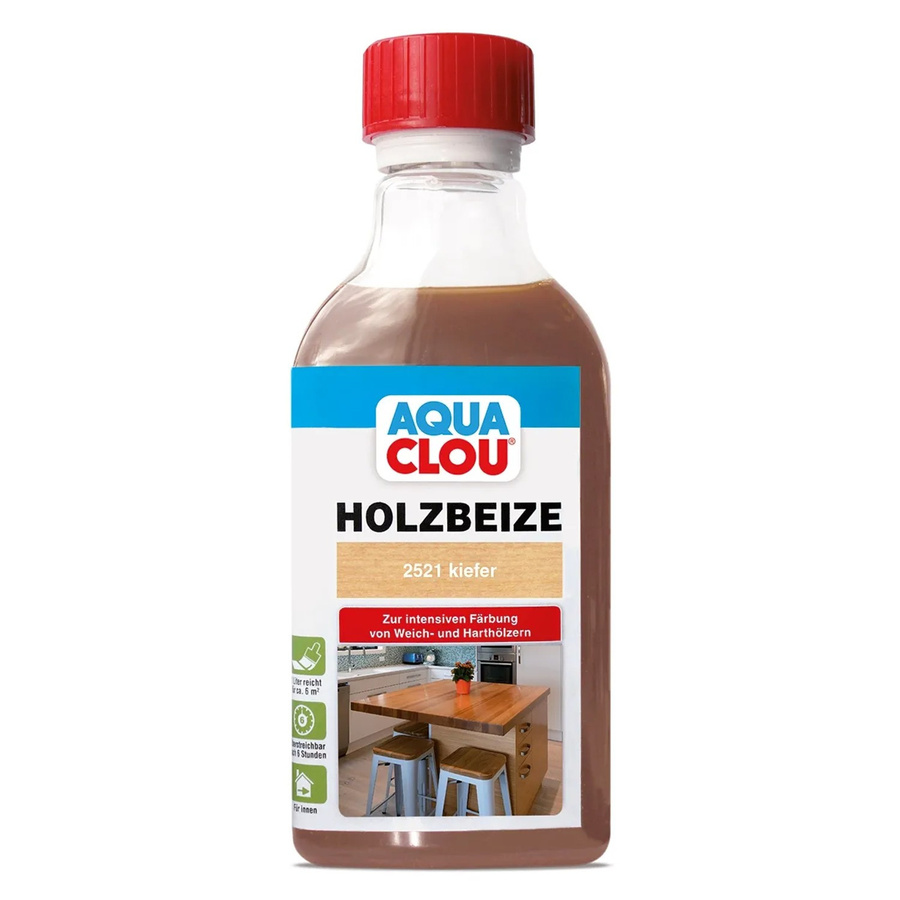 Clou Aqua Clou Holzbeize Kiefer, Braun, 250 ml - Bild 2