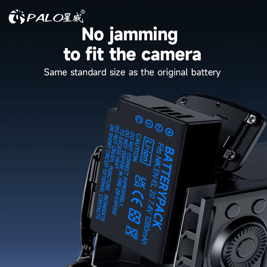Nikon EN-EL20 EN-EL20a Ersatzakku in Schwarz für Coolpix P1000, P950, 1 J1, 1 J2, 1 J3, AW1 und DL24-500 Kameras - Bild 4