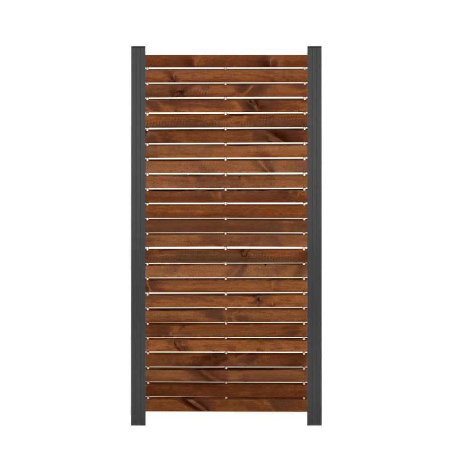 GartenLand Rhombus Holz Zaun Craftwood aus Skandinavischer Kiefer in Braun, Sichtschutz mit Rhombus-Profil, geölt, Breite: 81,5 cm, Höhe: 180 cm - Bild 2