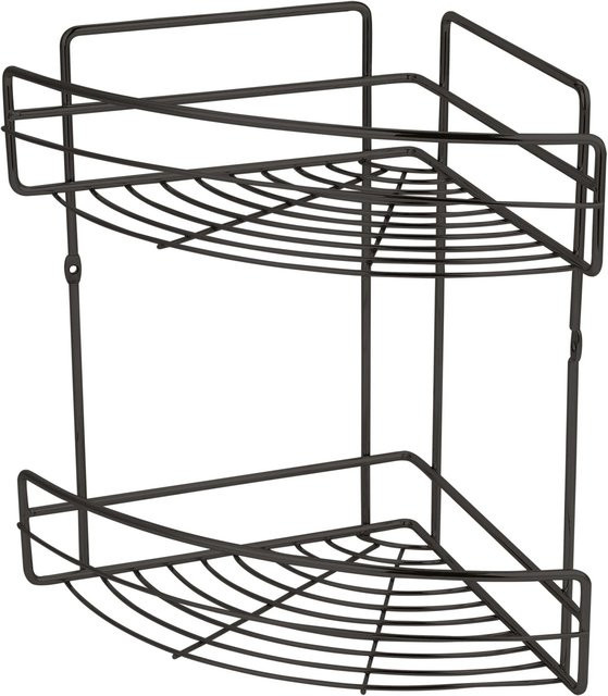 Eck-Drahtkorb Fregate aus Draht in Schwarz Matt, B/T/H: 31,5 x 32,5 x 23 cm - Bild 1