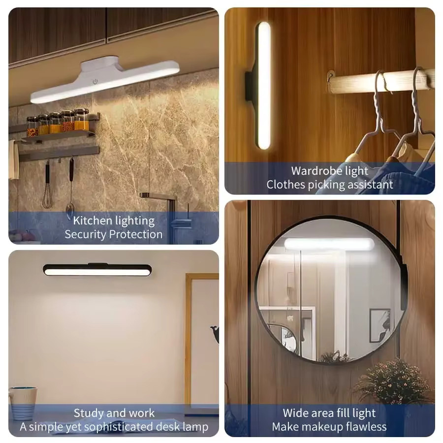 GGBEE LED Spiegel Beleuchtung mit integriertem LED Licht, Magnetische Touch Make-Up Lampe und Augenschutz für Kleiderschrank und Schlafsaal - Bild 5